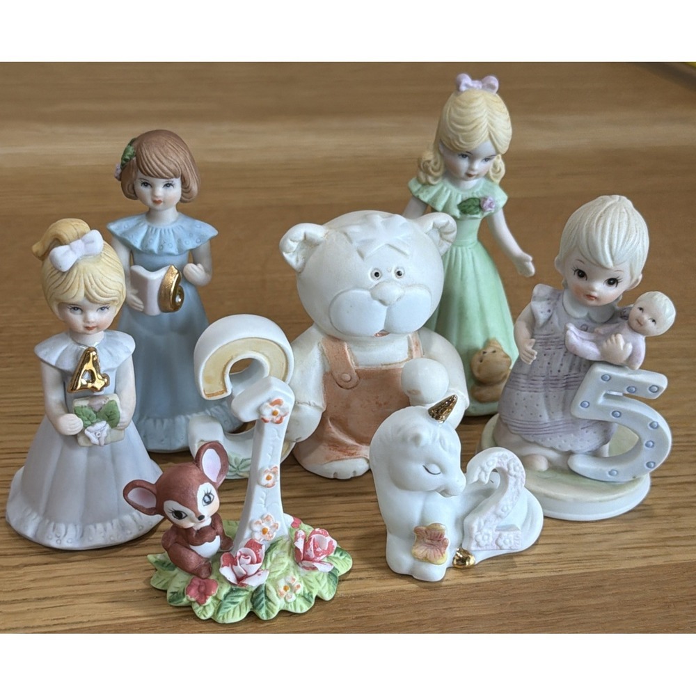 Lot Of Mixed Brand Numbered 1-7 Figures Growing Up Decor